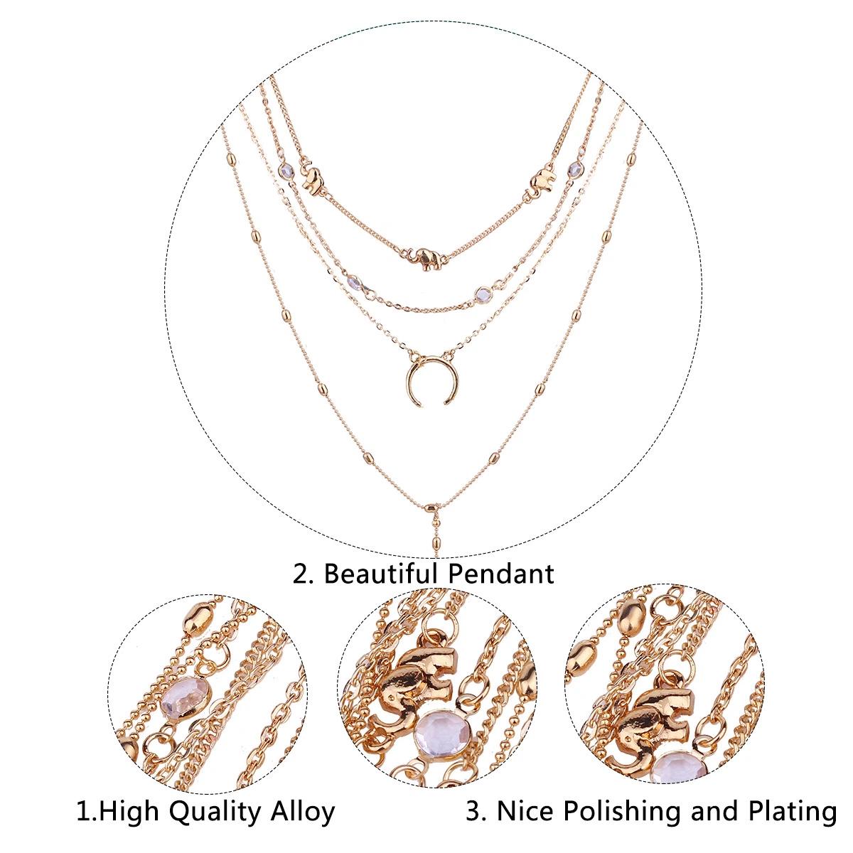 Wholesale/Supplier Top Design Women Fashion Necklaces Jewelry Accessories Exaggerated Layered Necklace