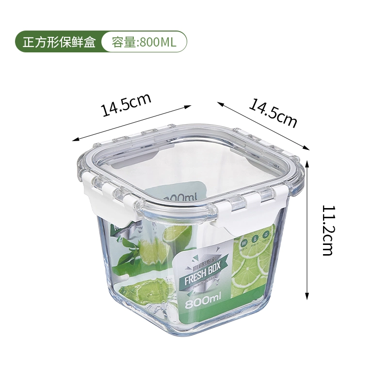 -20&ordm; C-400&ordm; C Temperature Resistant Glass Food Container Storage Box with Silicone Seals