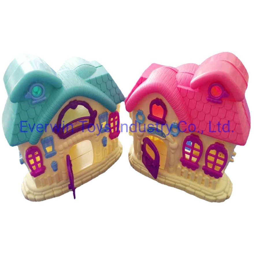 Preschool Plastic Toys Doll House Mini Playground Toy for Kids