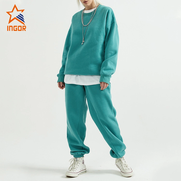 Ingor Sportwear Custom Wholesale/Supplier Sweat Suits Casual Apparel Activewear Gym Sports Wear High quality/High cost performance Women Private Label Hoodies & Jogging Suits Tracksuit