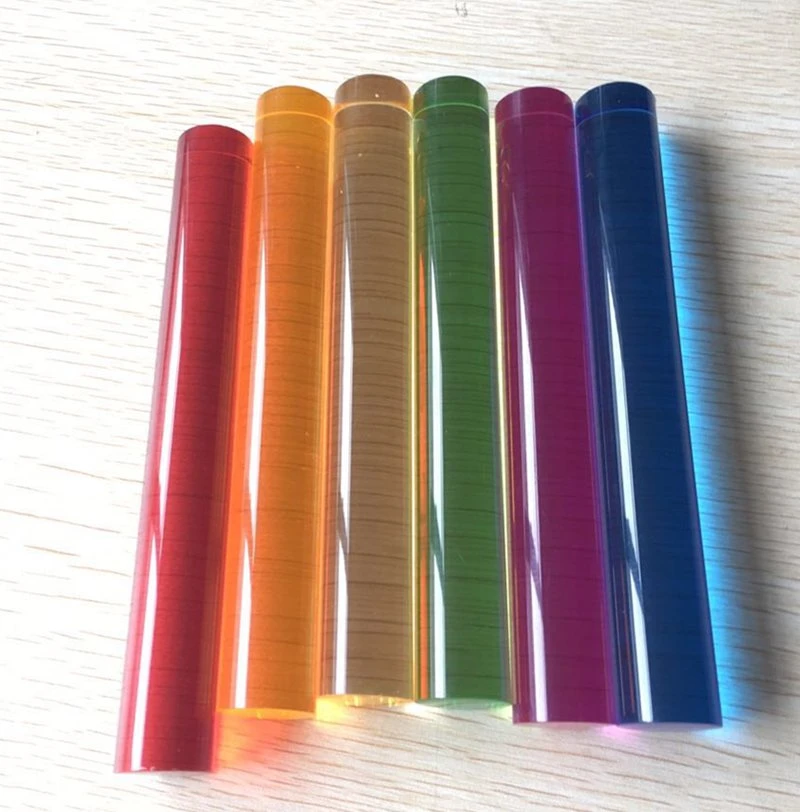 New Design Clear Acrylic Cylinder LED Decoration Rod Colored Acrylic Curtain Rods for Light Bar