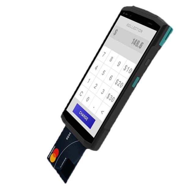 5.7 pulgadas Android POS smart handheld terminal con EMV TARJETA PCI