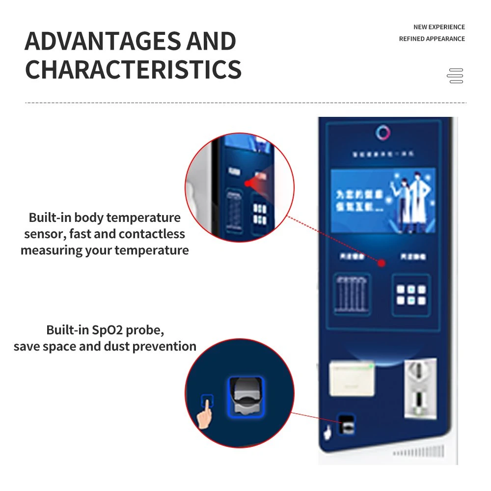 Hw-900g Big Touch Screen Display Medical Height Weight and Blood Pressure Scale