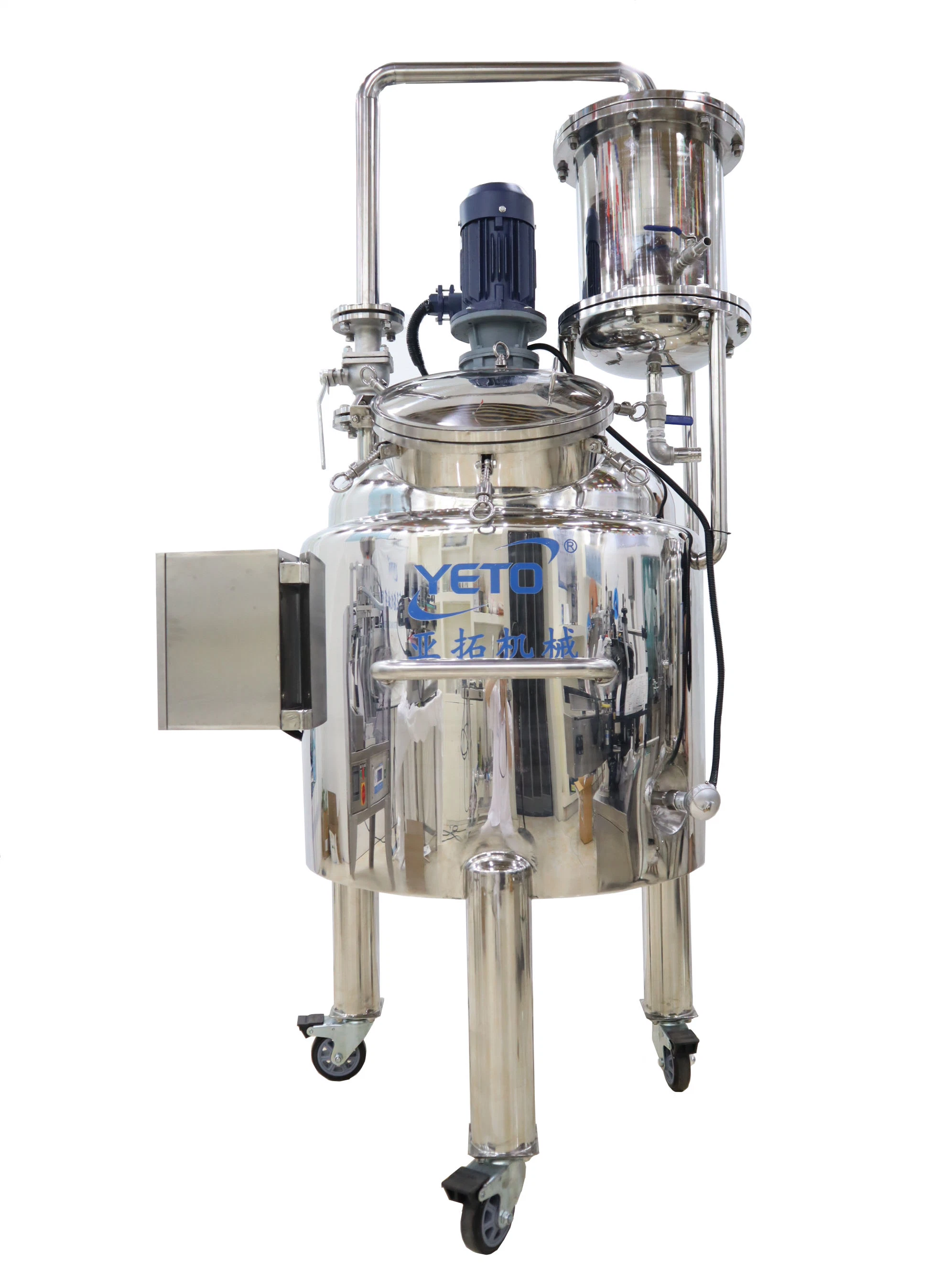 Los productos químicos industriales Cosmetic Mezclador líquido detergente calienta la mezcla con batidora de Reactor depósito mezclador agitador