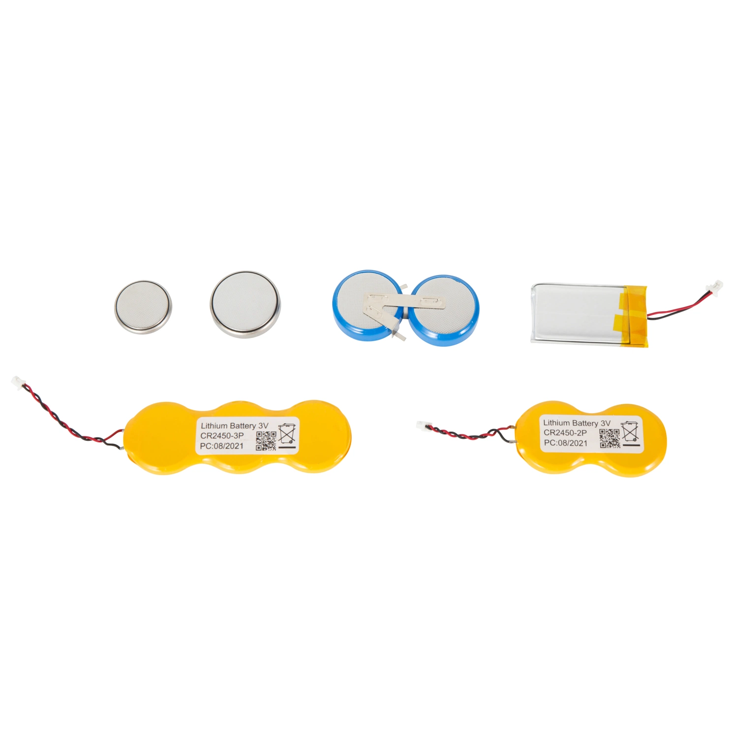 CR2450 (3P) primäre 3V Lithium-Knopfzellen-Knopfzelle mit Lötdrähten für Fernbedienung, Waage, Rechner, Uhr, medizinische Instrumente.