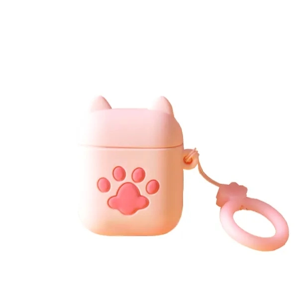 2023 Hot Selling Lovely Pink Cute Cat Silicone Case for Airpod 1 2 Case 3D Soft Silicone Earphone Cover for Airpod Case