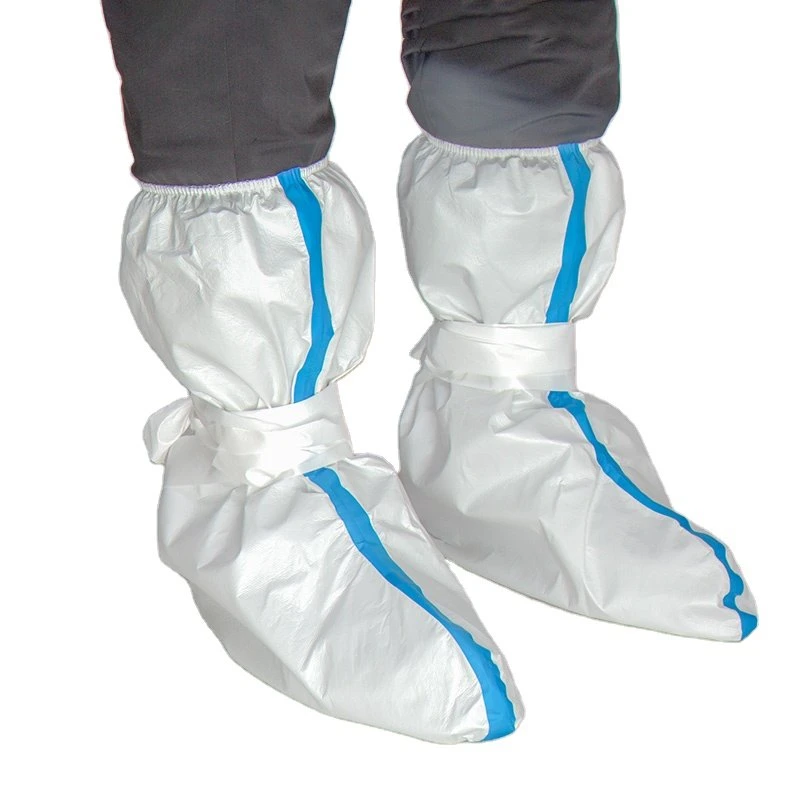 Medical Hospital Use Dustproof Anti-Slip Protective Long Boot Disposable Shoe Cover