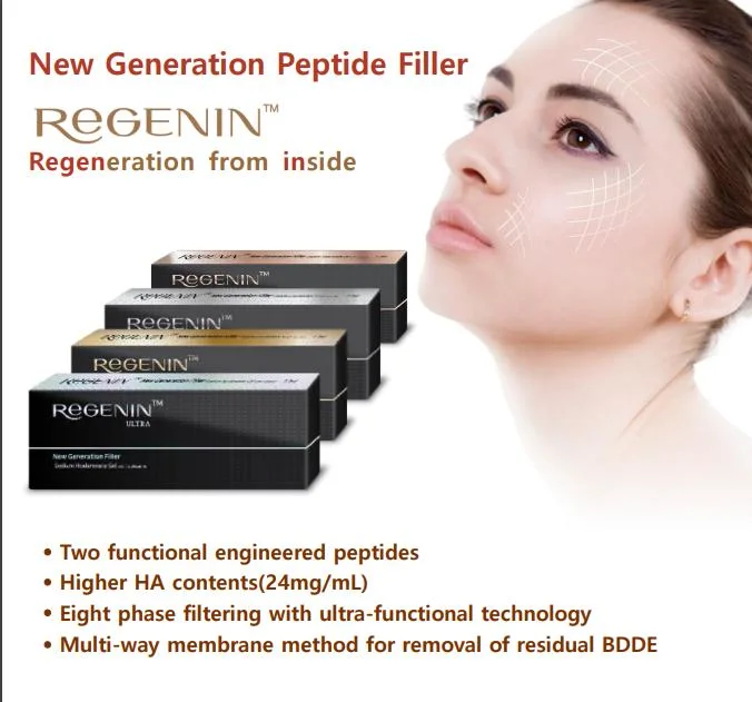 Regenin 1.1ml Light Classic Ultra Volume Hyaluronic Acid Ha Dermal Filler Peptide