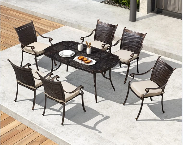 High quality/High cost performance  Custom Leisure Home Modern Rattan Patio Bistro Outdoor Garden Dining Furniture