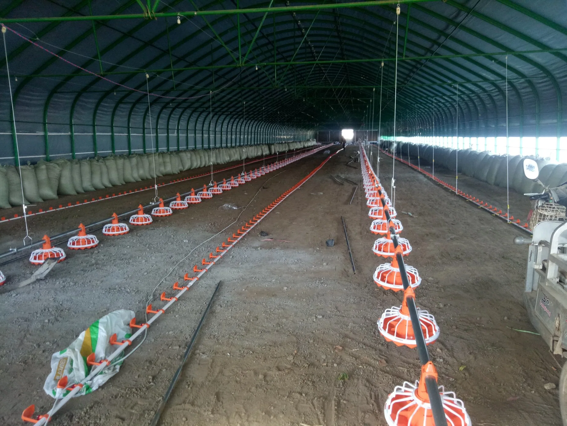 La bandeja de sistema de alimentación automática de la casa de aves de corral Gallinero granjas de ganado