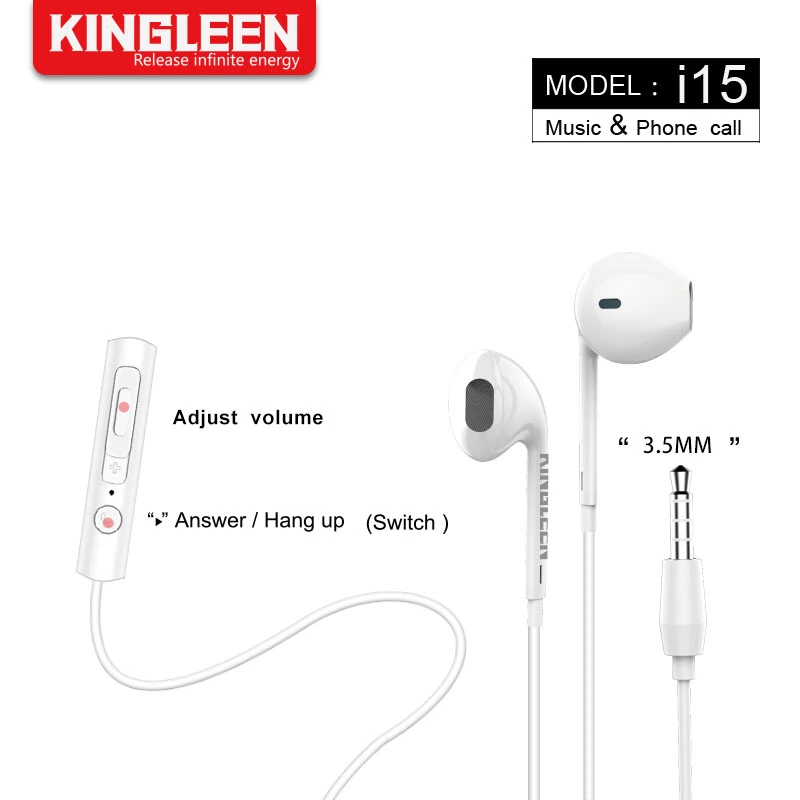 Earphones in Ear Stereo Earbuds Microphone Volume Control for All 3.5mm Audio Plug Device