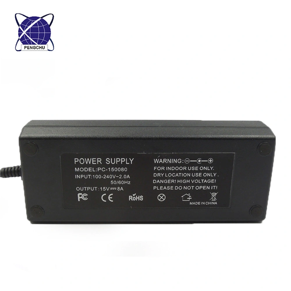 Desktop 15V 8A 120W Adaptador AC/DC de alimentación de conmutación