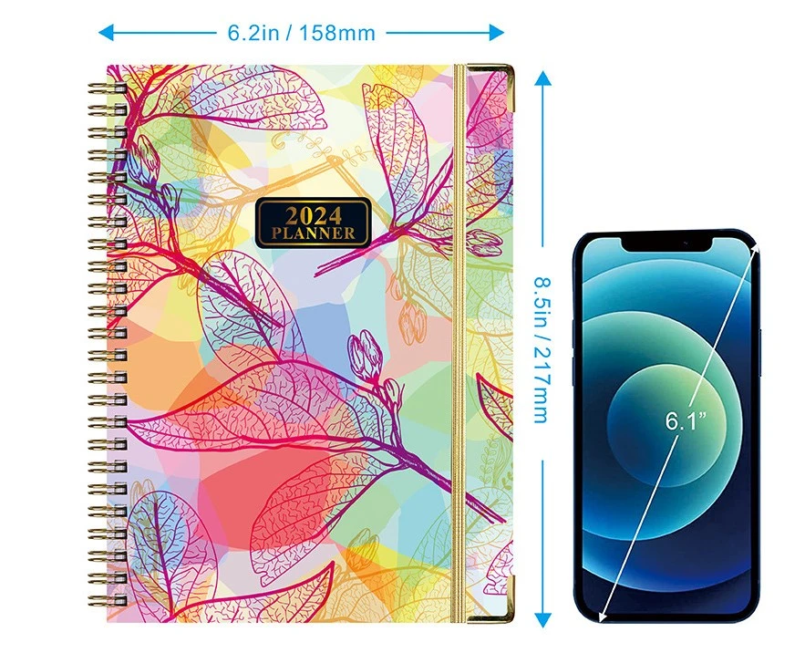 Custom style Factory Wholesale 2024 Agenda Agenda Agenda quotidien Planificateur hebdomadaire Carnet de notes pour les élèves de l'école