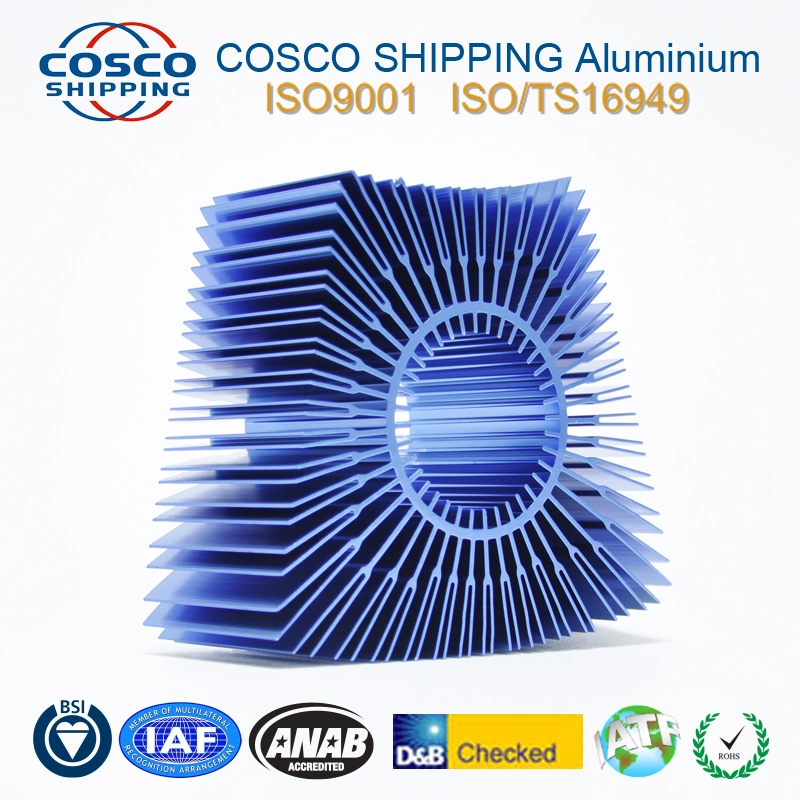 COSCO Anodising Aluminium Extrusion Profile Cup und LED-Kühlkörper