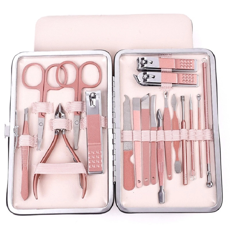 Acero inoxidable Nail Clipper Set 7 piezas Conjunto Logotipo personalizado pedicura cuchillo pinzas de la belleza de la herramienta de Nail Art