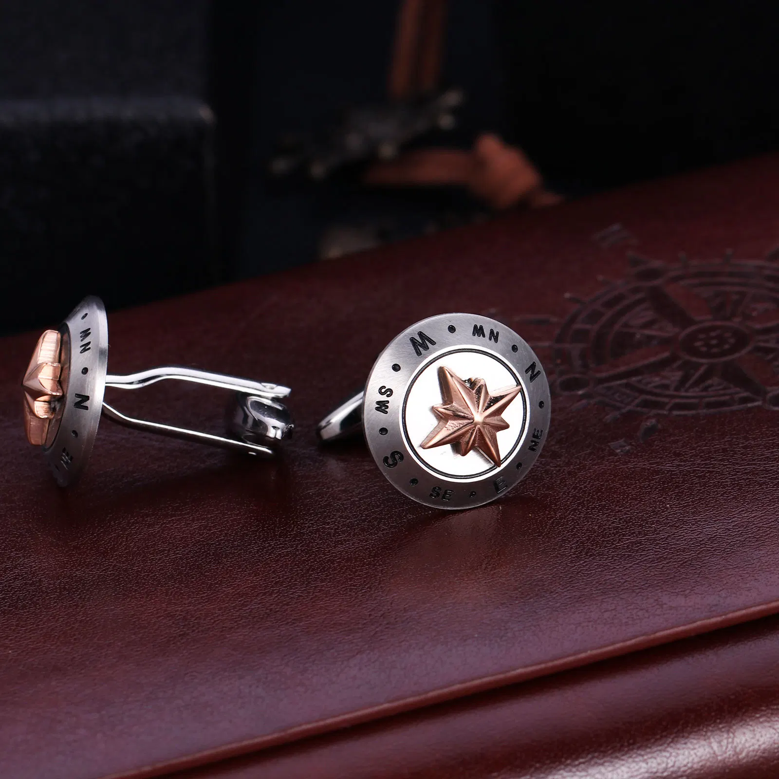 Fashion Jewelry Accessories Set Wholesale/Supplier Custom Luxury Cuff Links Set Blank Shirts Stainless Steel Metal Cufflinks for Men