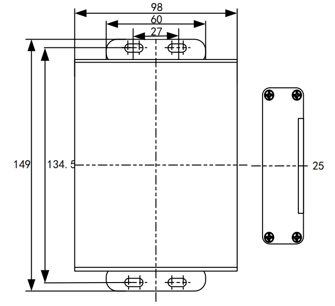 Amplificador 4 Canales para celdas de carga Indicador de tensión con la señal analógica de salida (BRS-AM-109)