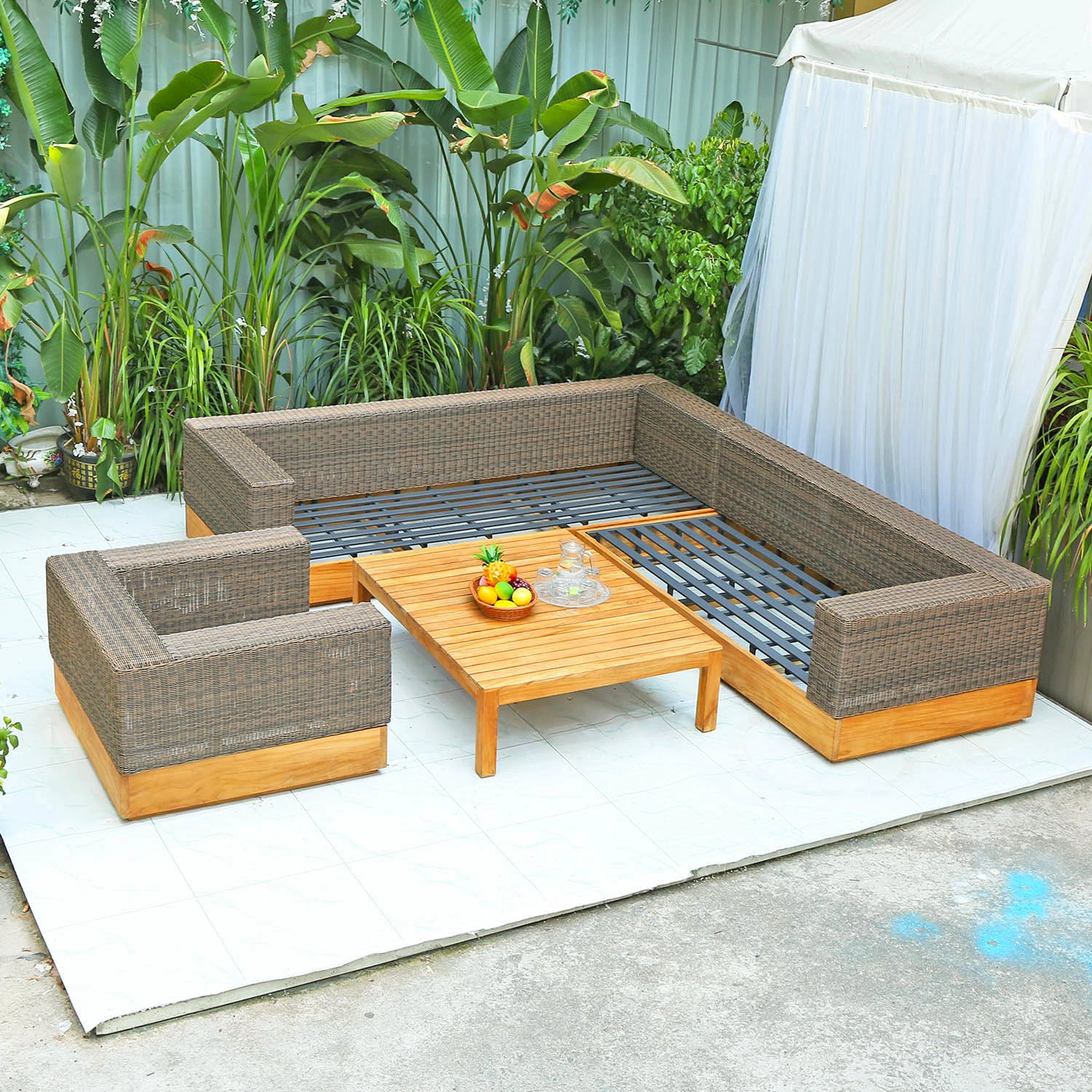 Modern Teakwood Garden Custom Furniture Set Other Outdoor Patio Furniture