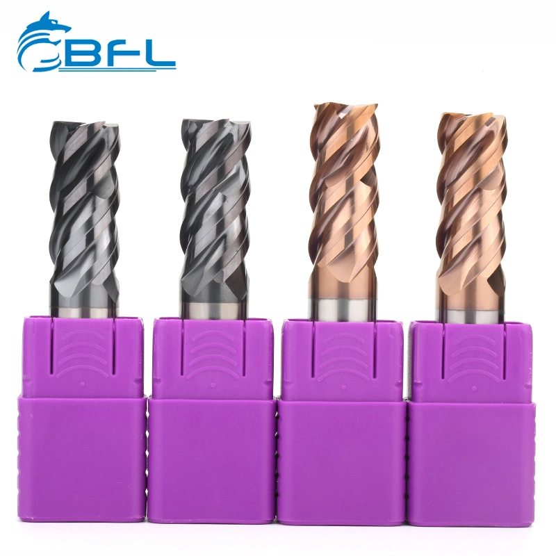 Bfl D14*45*D14*100-4f 4flutes Solid Carbide Milling Cutter Fresa for Metal/Steel/Iron in Stock HRC45/55/65