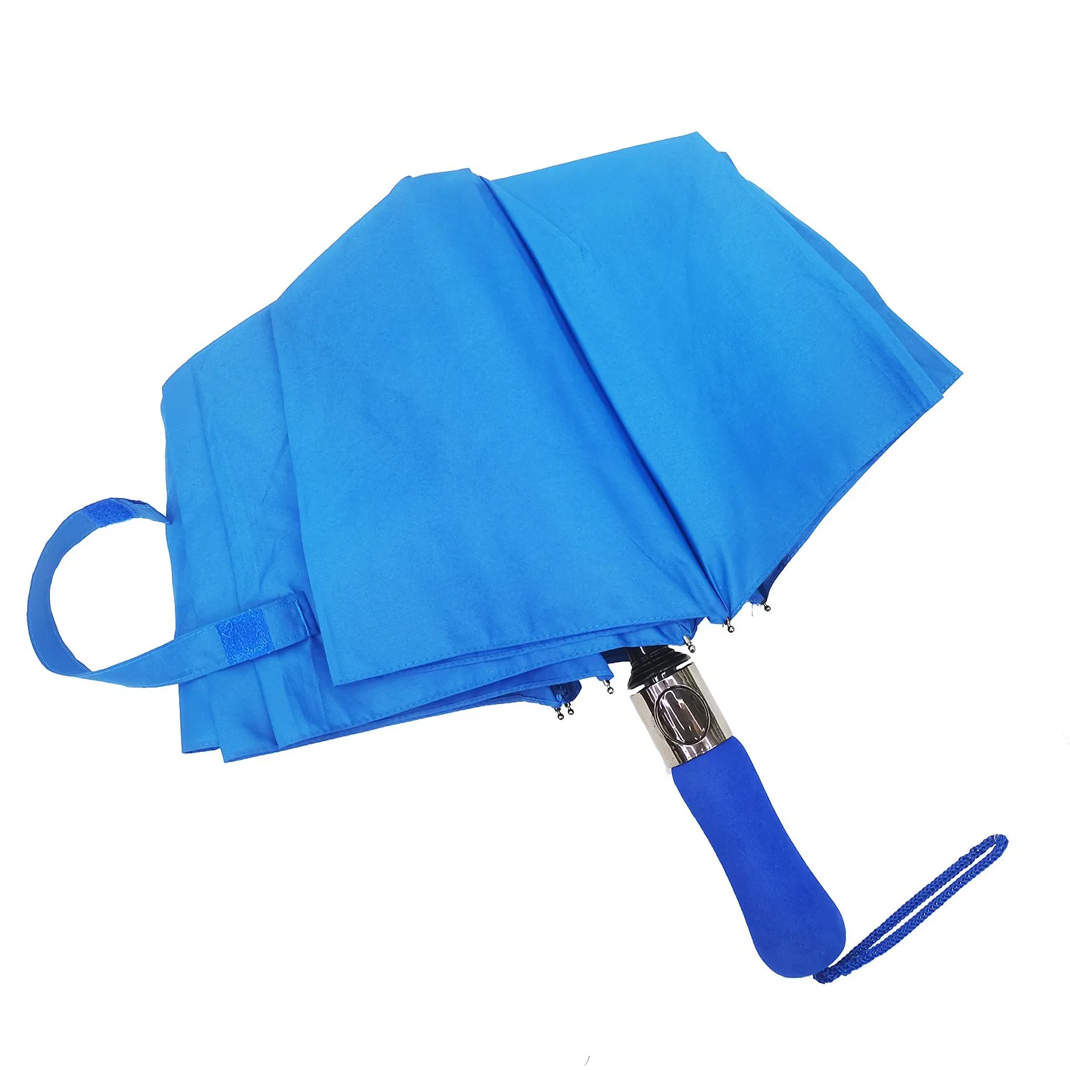 Mango de EVA Soft azul paraguas regalos promocionales Auto 3 hombres viajar Parapluie plegado paraguas para el exterior