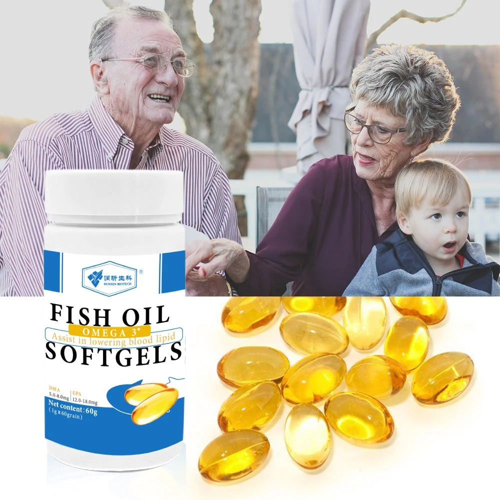 Halal Healthcare EPA DHA Vitamina E, aceite de pescado en aguas profundas de Cápsulas Softgel