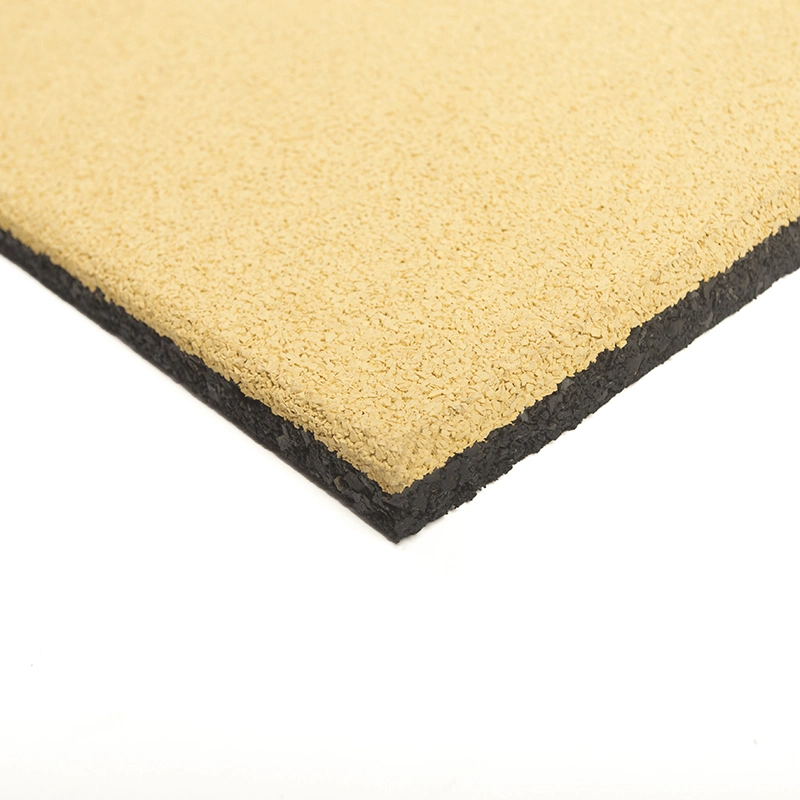 Playground Rubber Mat Yellow EPDM Rubber Flooring Tile Non-Toxic