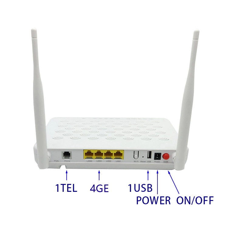 F609 V5 4fe 2tel 2.4G/5g ONU Ont Ze FTTH Device