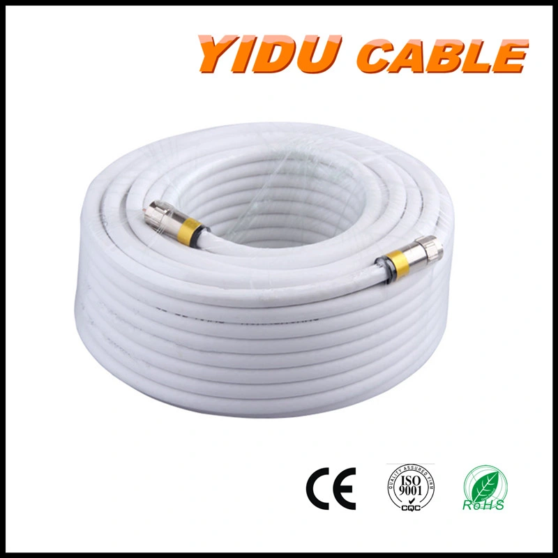 RG6 Coaxial Cable Coax Cable with Connectors F81 / RF Digital Coax for AV Cable TV Antenna and Satellite