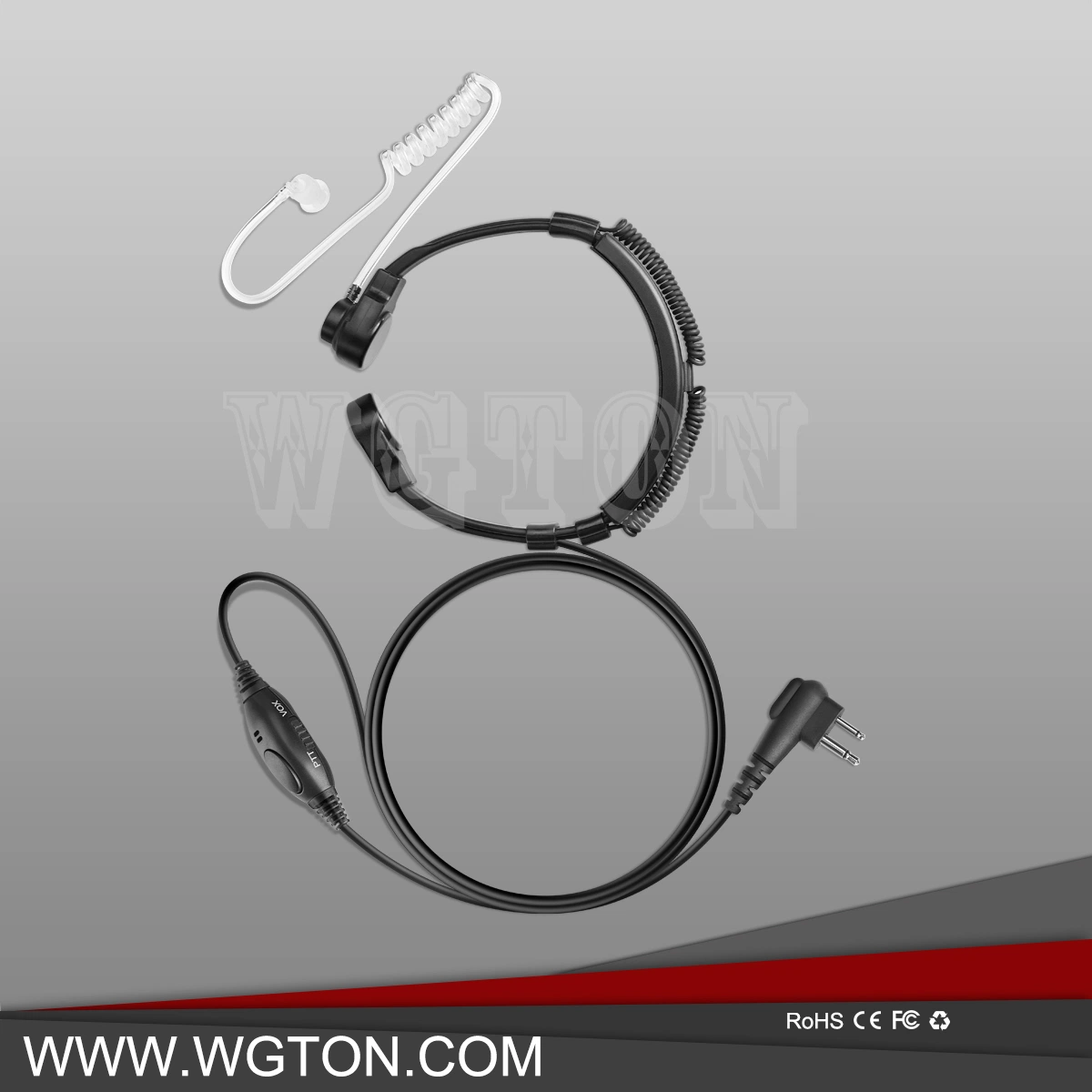 Neckband Throat Microphone with Vox Finger Ptt for Motorola Talkabout Radios