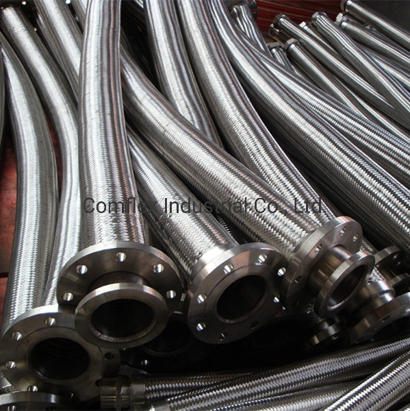 High Pressure Stainless Steel Wire Braided Flange Joint Flexible Metal Hose