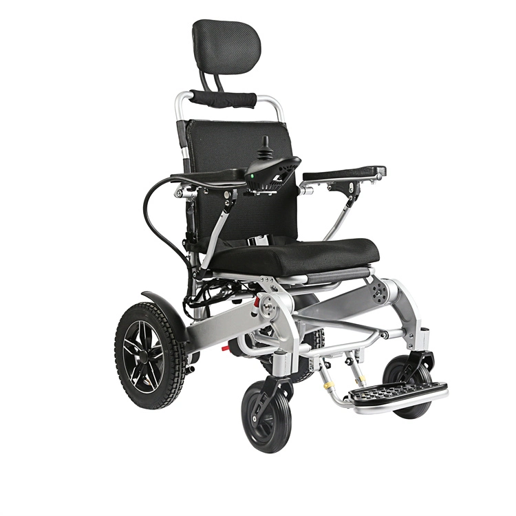 28,6 kg 12'' personnes âgées handicapées portatives fauteuil roulant électrique avec fonction d'inclinaison