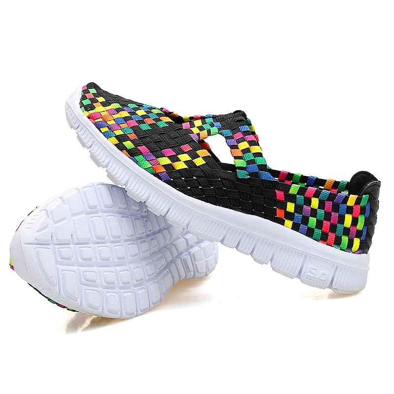 Handmade Knit Elastic Woven Shaking Female Shoes