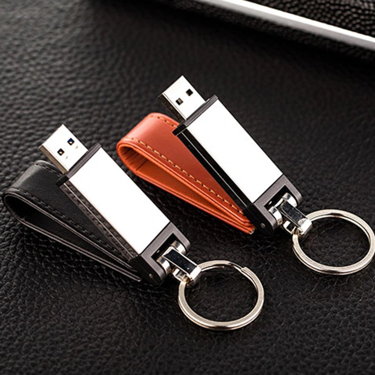 Leather USB Flash Drive 8/16/32/64/128/256GB Portable SD Card Memory Stick Customized Logo/Color/Capacity USB Flash Drive