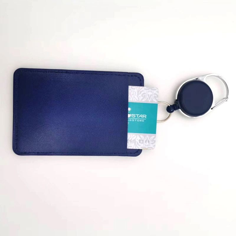 PU ID Card Holder, ID Badge Holder, Blue Badge Holder, Work Card Holder, Name Badge Holder, Double Side Card Holder, Promotional Gift Badge Holder