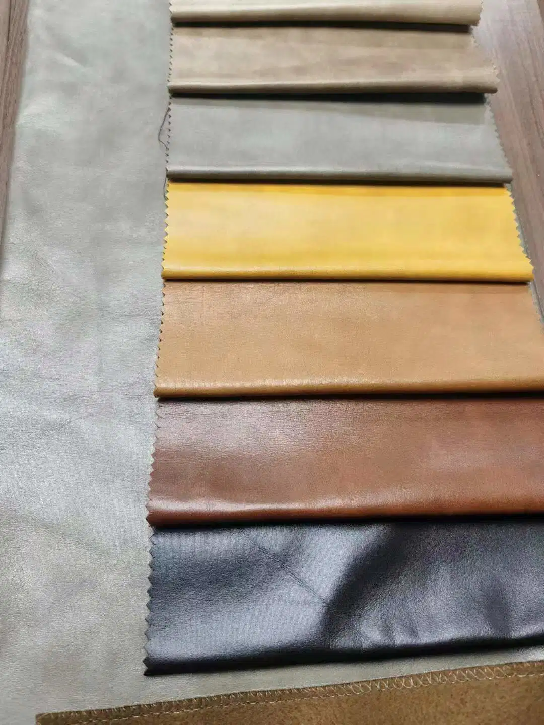 Synthetic Leather on Velvet for Sofa