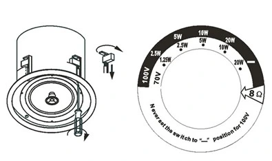 Lth-603 Bluetooth WiFi Wall Ceiling Coaxial Tweeter Speaker