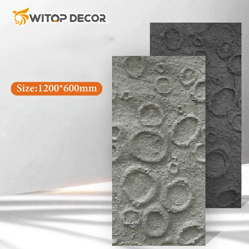 1200*600mm Big Slab Waterproof PU Culture Stone 3D Decoration PU Stone Wall Panel