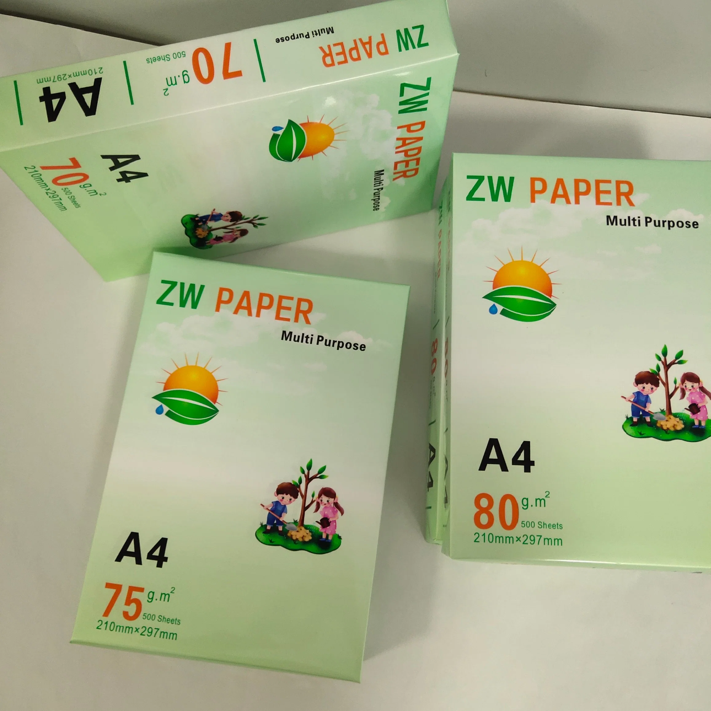 A4 70 GSM 500 Sheets School Office Pulp Copy Paper Manufacturer A4 Paper Copy for Print 80GSM 75GSM 70GSM Letter Size Legal Size