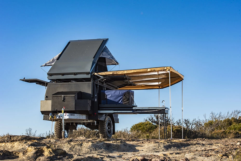 Ecocampor kleiner Wohnmobil Wohnwagen Offroad Wohnmobil Wohnwagen mit Küche Und Dachzelt zum Verkauf