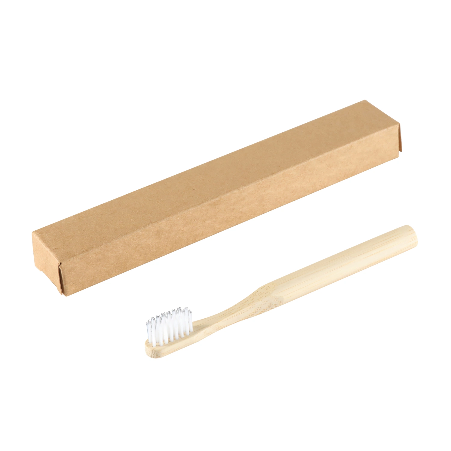 Ventes populaire Round-Edged plat brosse à dents de bambou Hôtel pour les adultes de fournitures jetables Brosse à dents de bambou de l'environnement