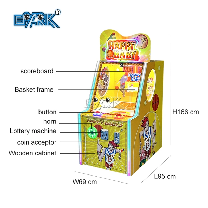 Happy Baby 3 Coin-Operated Indoor Sports Entertainment Simulator Basketball Shooting Game