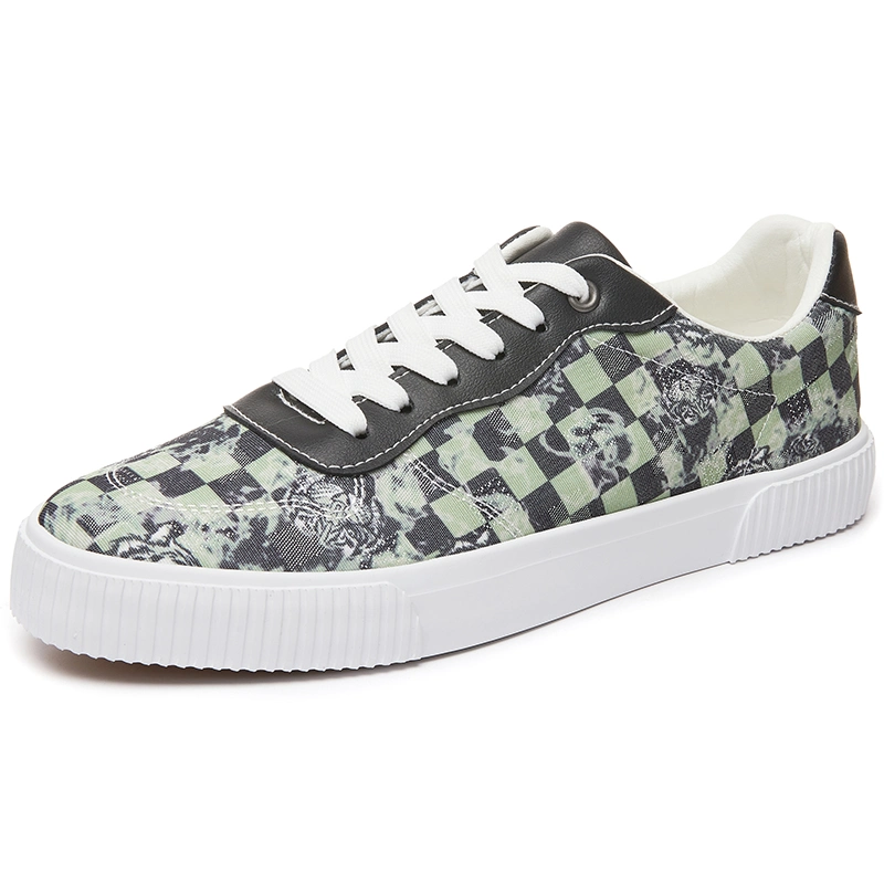 Custom Tiger Printed PU Leather Classic Casual Shoes for Unisex