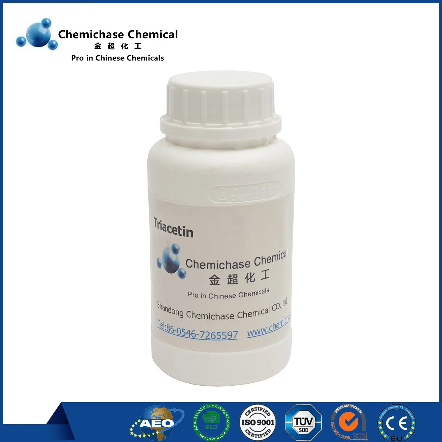 Shandong Chemichase Food Grade and Tech Grade Triacetin CAS 102-76-1