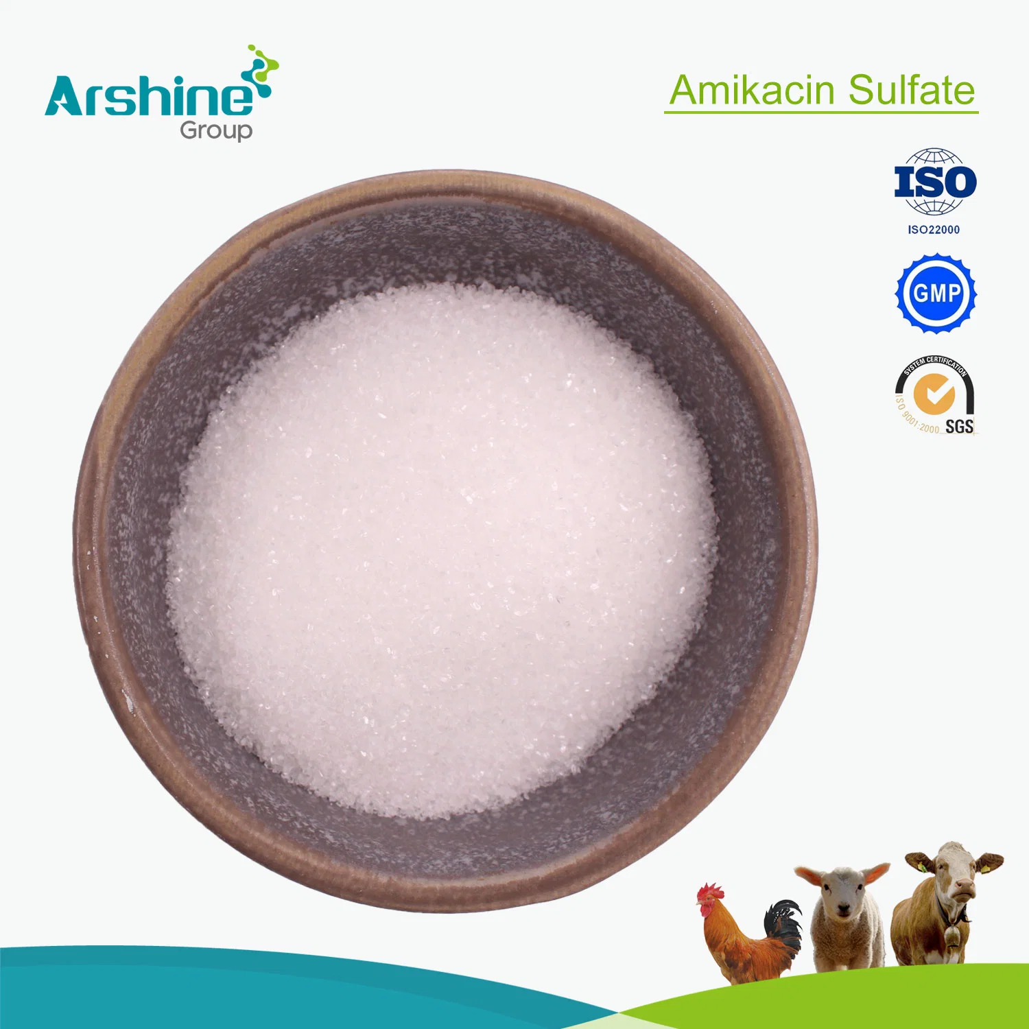 Pharmaceutical Intermediate CAS39831-55-5 Amikacin Sulfate with Best Price