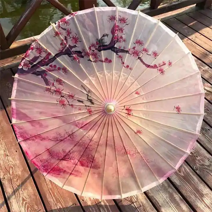 Grossista Decorativo artesanal presente papel impermeável Bamboo Parasol