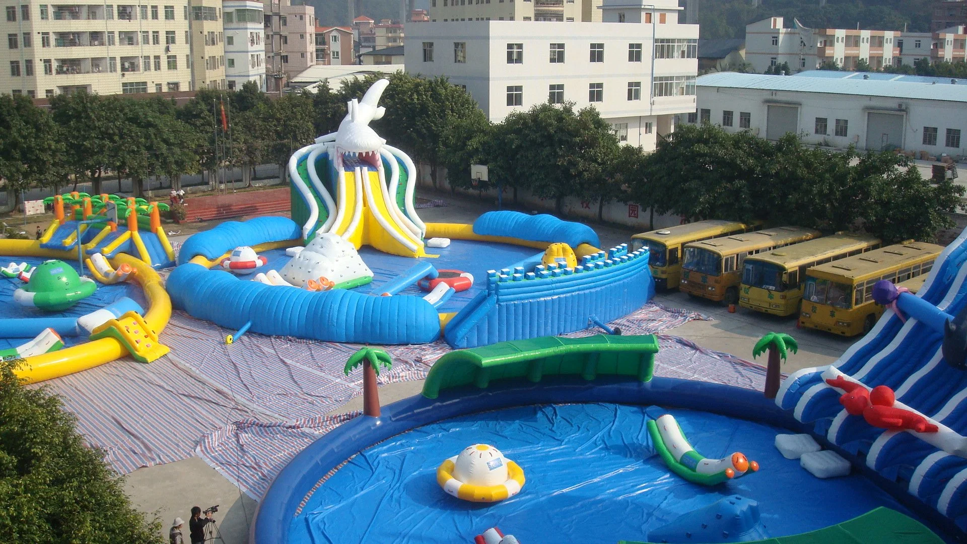 2022 New Design Inflatable Pool Water Park, Inflatable Floating Water Park