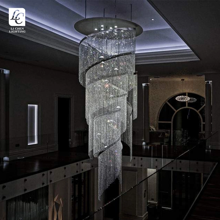 Modern Hotel Lobby Villa Decoration Large Project LED Crystal Ceilinglamp