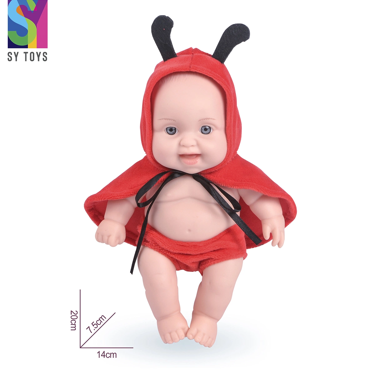 Sy 8 Inch Cute Baby Doll Reborn Baby Realistic Children Fashion Mixed Lifelike Vinyl Baby Dolls Toy Set