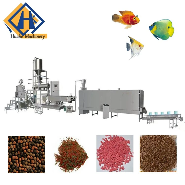 Ligne de production de traitement de granulés flottants pour aliments pour animaux de compagnie et poissons entièrement automatique. Machine de fabrication.