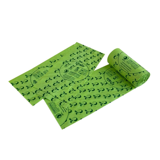 Corn Starch Based Biodegradable Plastic Garbage Bags Custom Printed